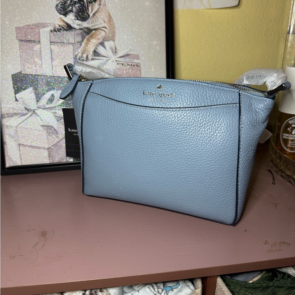 Kate Spade Powder Blue Crossbody Bag with Silver Hardware - Picture 2 of 10